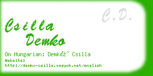 csilla demko business card